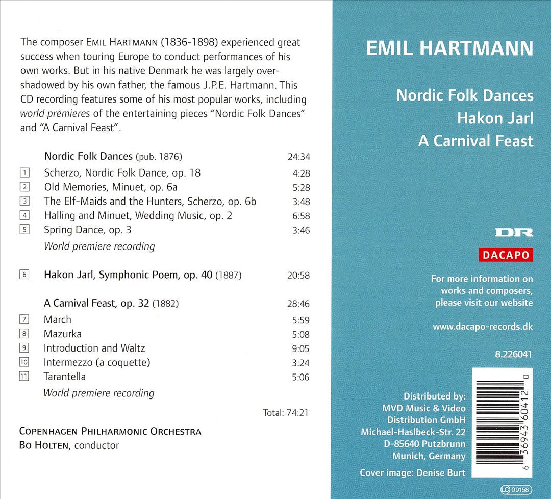 Emil Hartmann: Nordic Folk Dances; Hakon Jarl; A Carnival Feast cover art