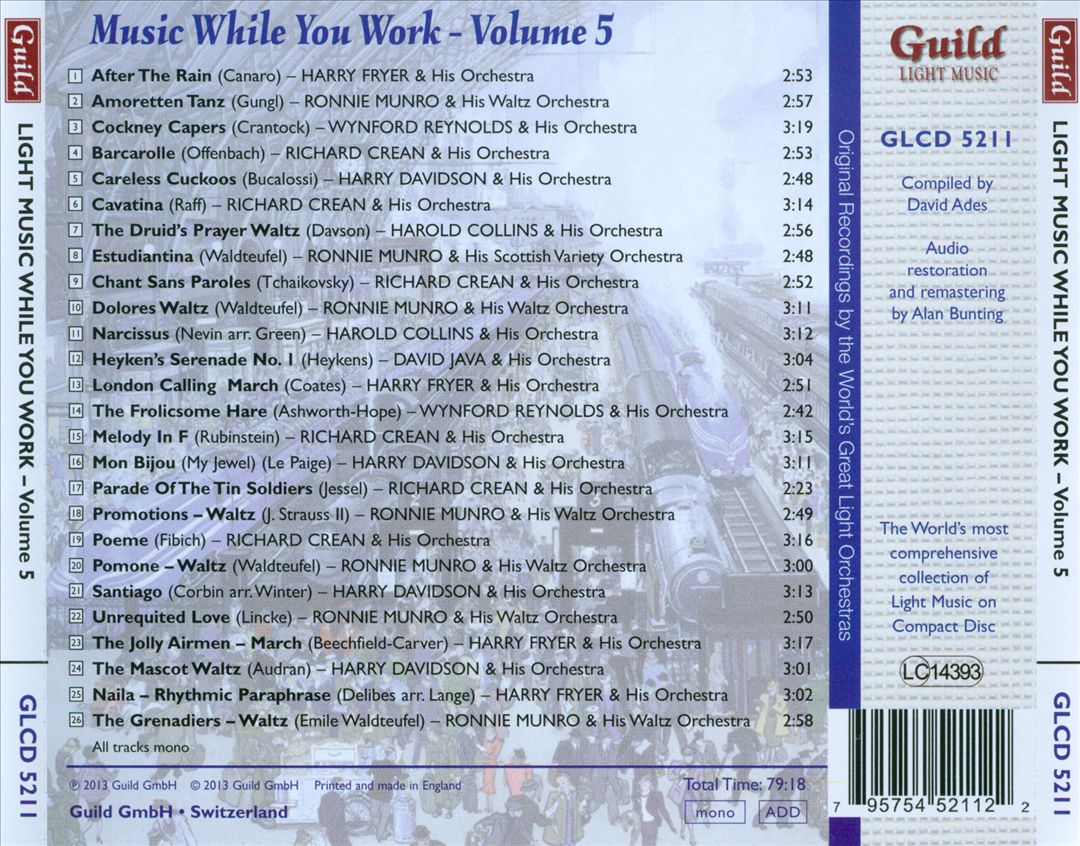 Golden Age of Light Music: Light Music While You Work, Vol. 5 cover art