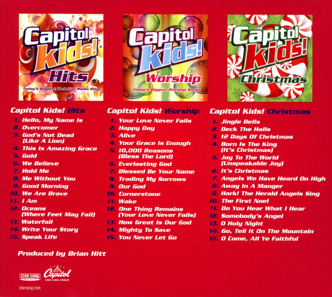 Capitol Kids Box Set: Capitol Kids Sing the Hits/Capitol Kids Sing Worship/Capitol Kids Sing Christmas cover art