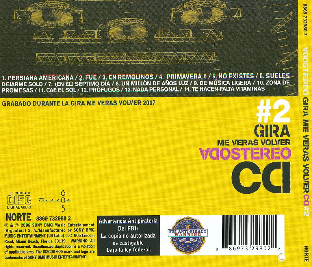 Gira: Me Veras Volver, Vol. 2 cover art