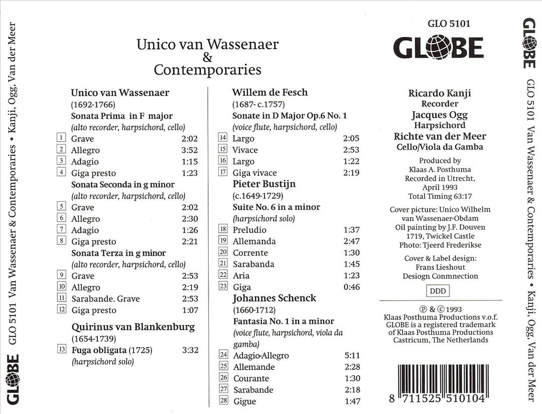 Wassenaer & Contemporaries: Recorder Sonatas; Harpsichord Works cover art