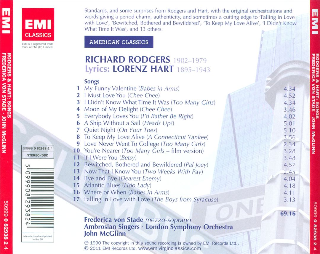 My Funny Valentine: Frederica von Stade Sings Rodgers & Hart cover art