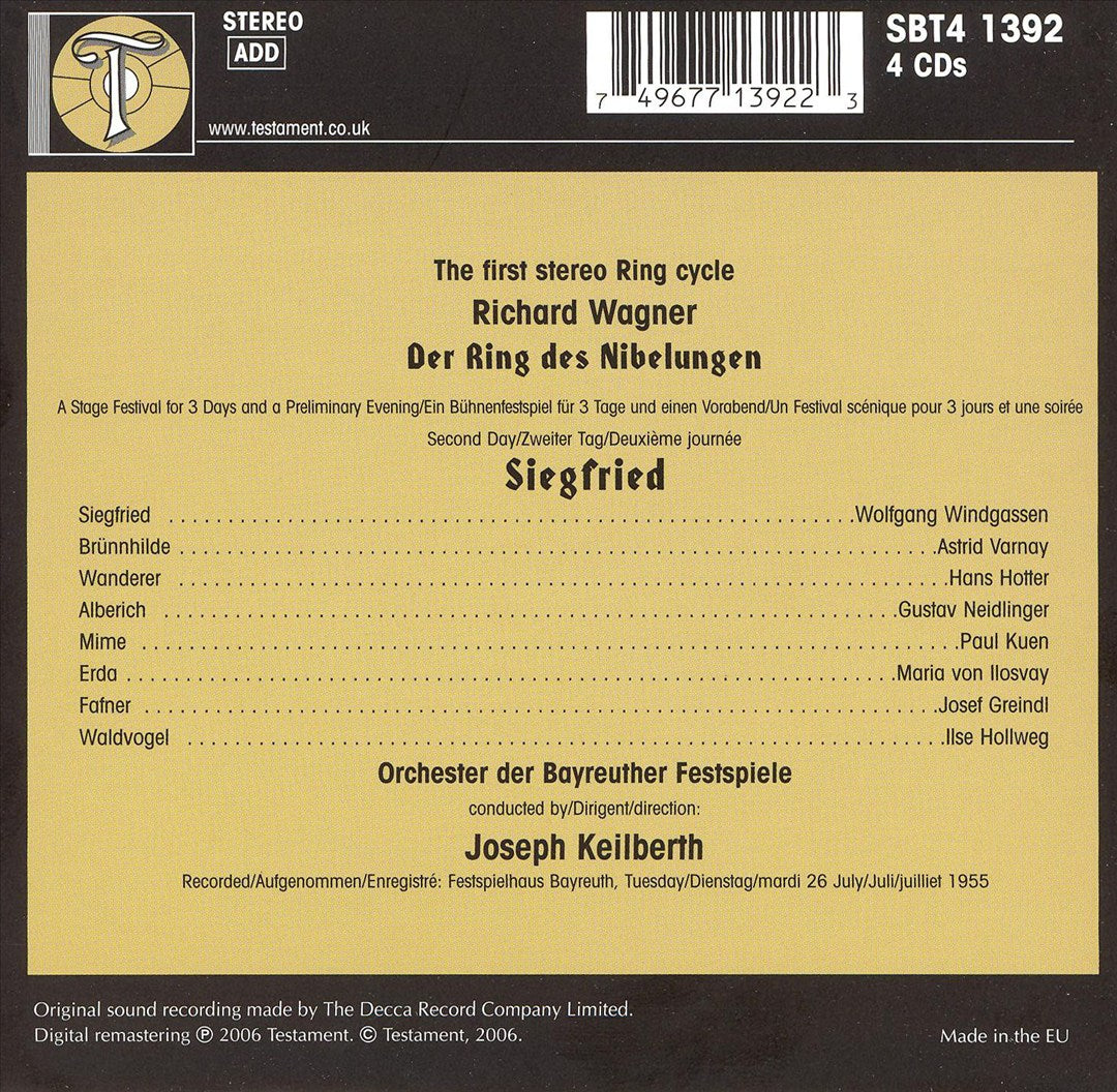Wagner: Siegfried cover art