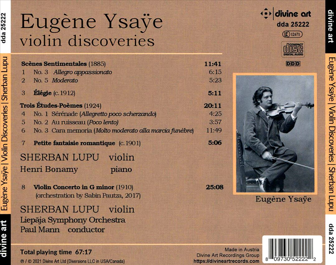 Eugène Ysaÿe: Violin Discoveries cover art