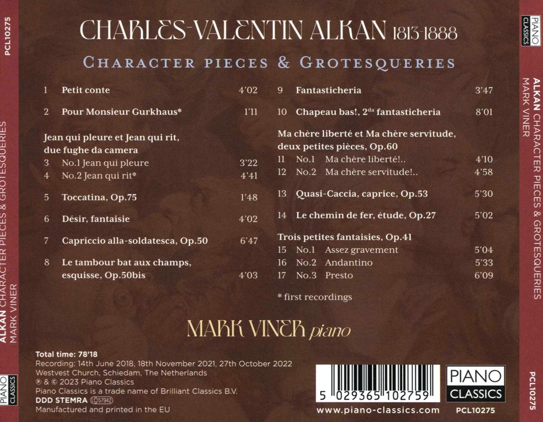 Alkan: Character Pieces & Grotesqueries cover art