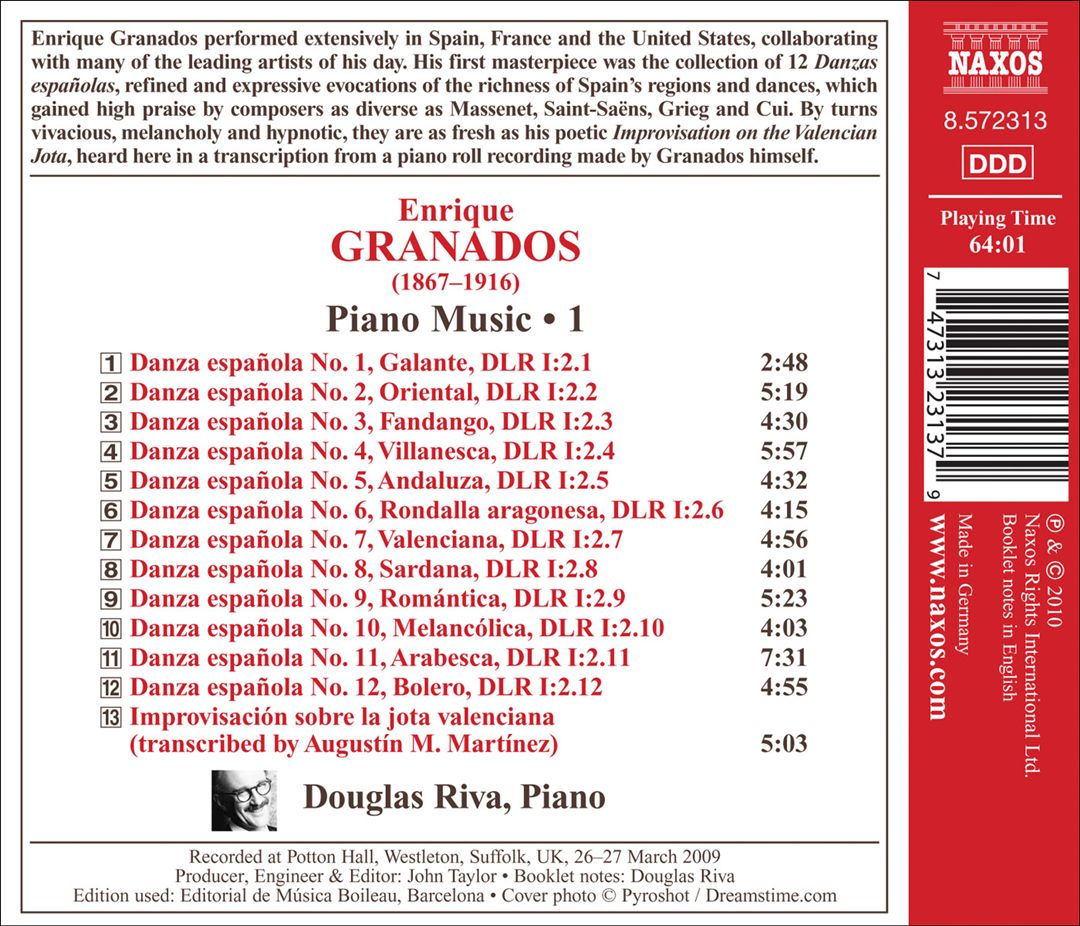 Granados: Danzas españolas cover art