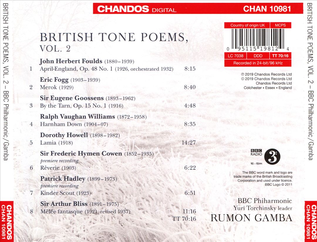 British Tone Poems, Vol. 2 cover art