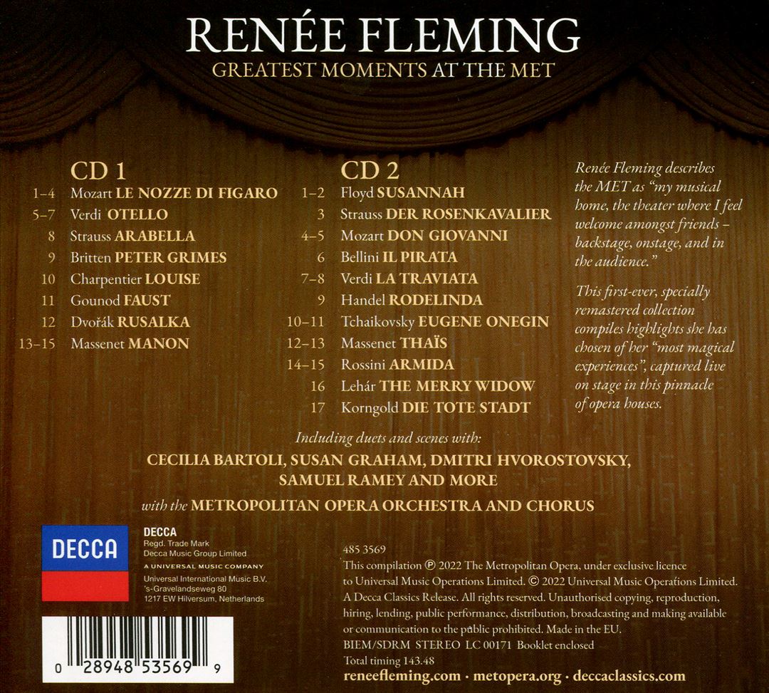 Her Greatest Moments at the Met CD cover art