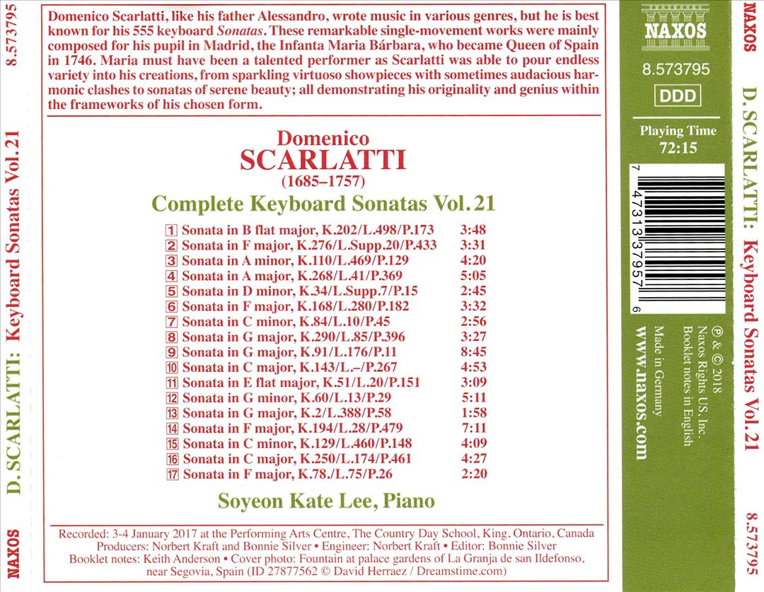 Domenico Scarlatti: Complete Keyboard Sonatas, Vol. 21 cover art