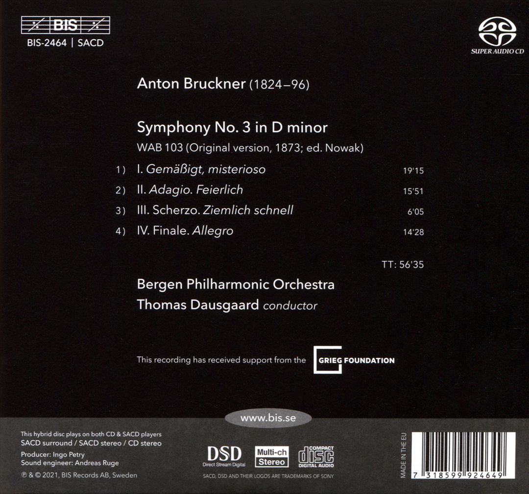 Bruckner: Symphony No. 3 - Original 1873 Version cover art