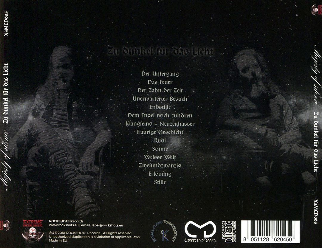 Zu Dunkel Für Das Licht cover art