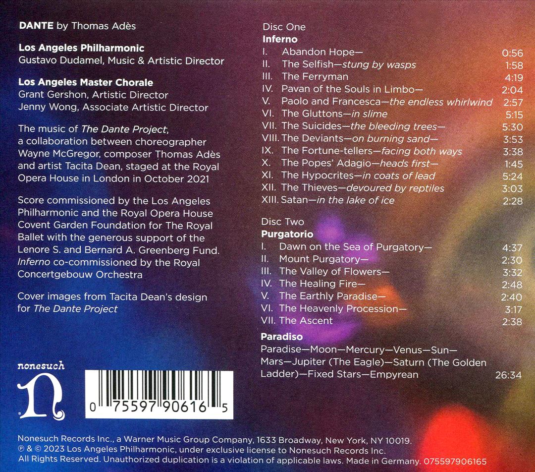 Thomas Adès: Dante cover art