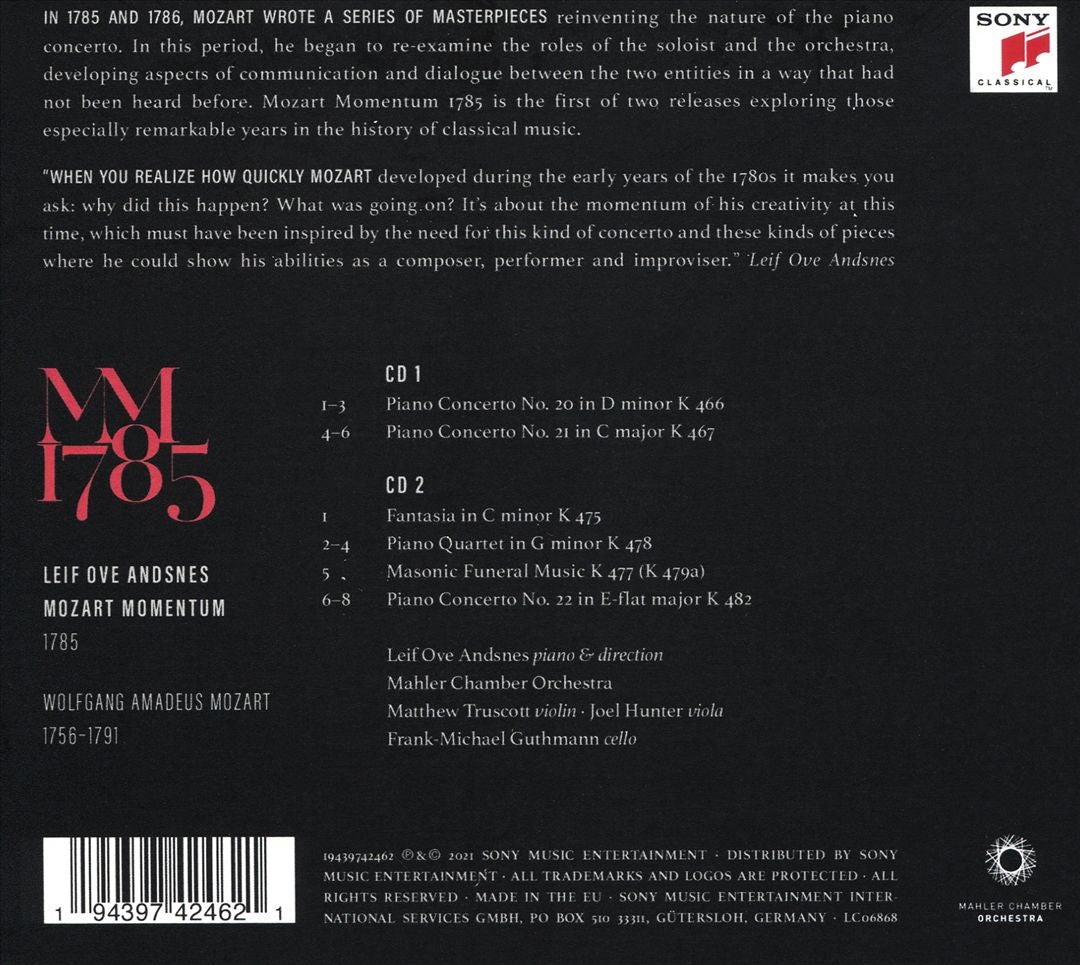 MM 1785: Mozart Momentum cover art