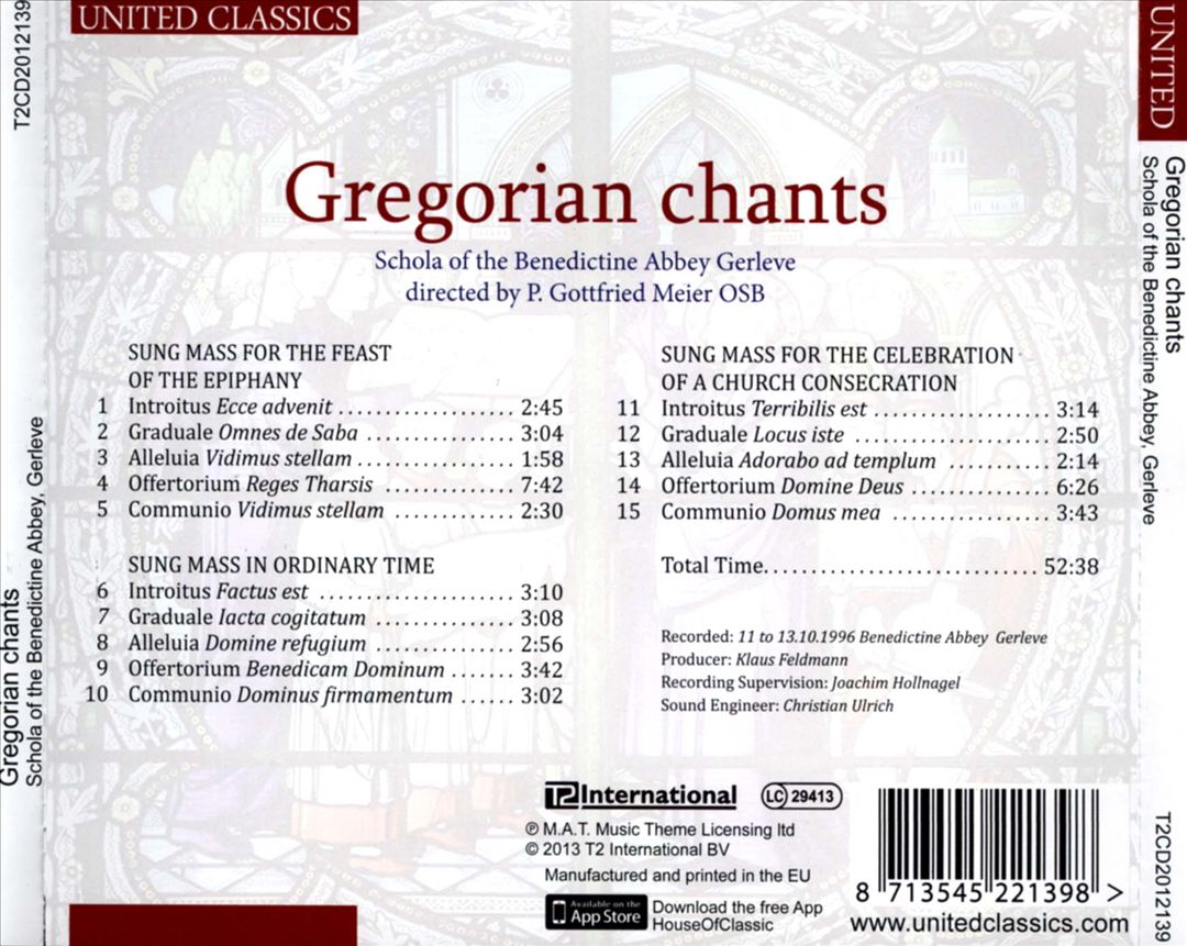 Gregorian chants cover art