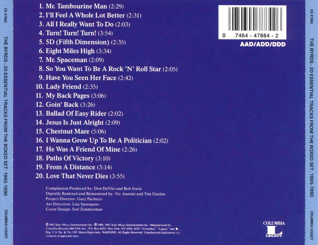 20 Essential Tracks from the Boxed Set: 1965-1990 cover art