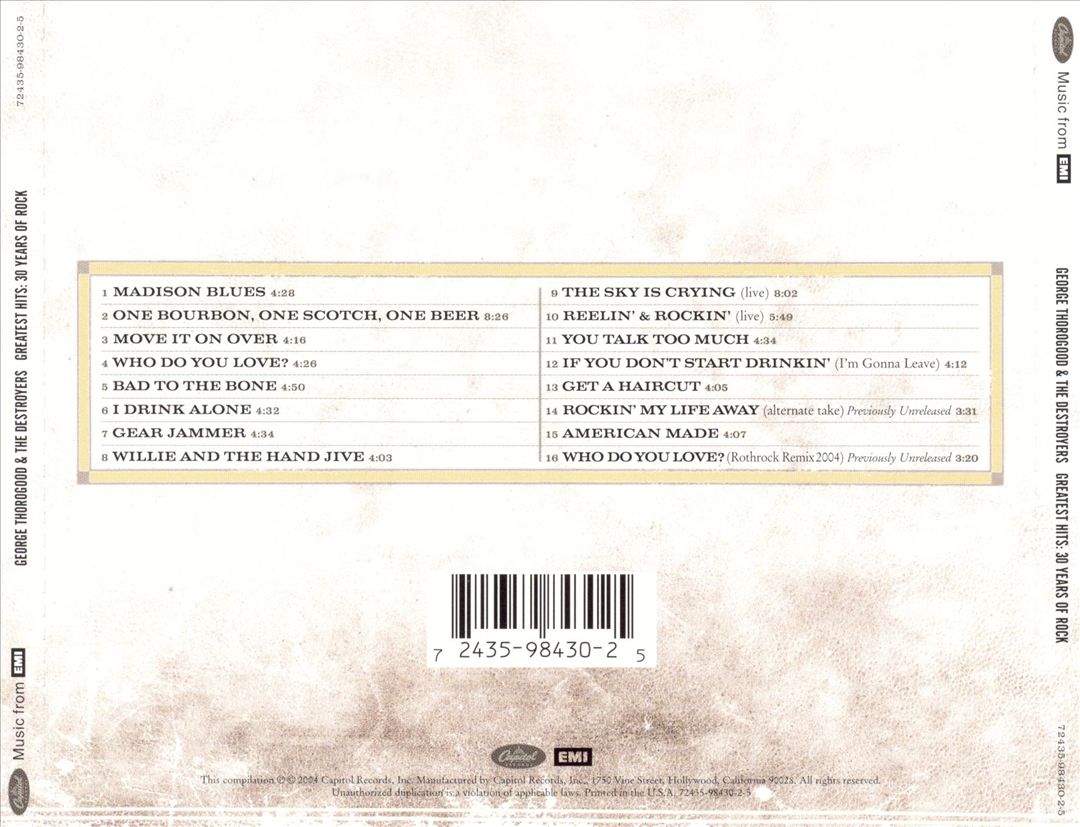 Greatest Hits: 30 Years of Rock cover art