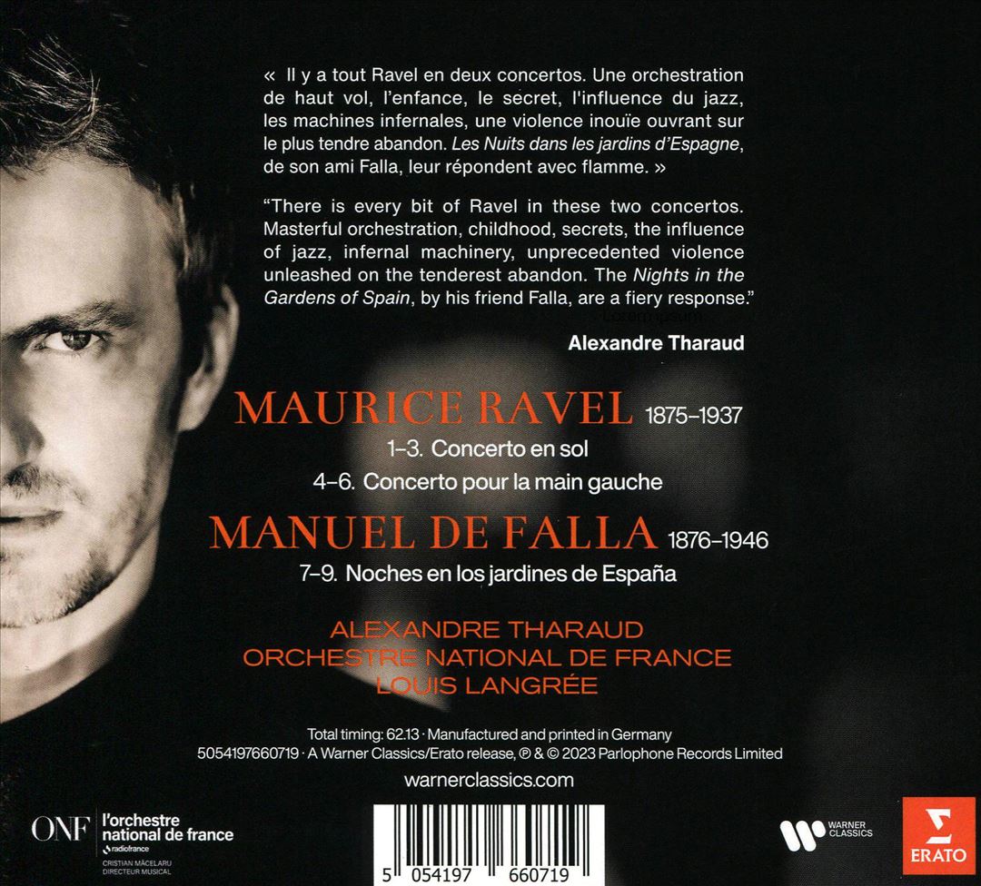 Ravel: Piano concertos & De Falla: Nights in the Gardens of Spain cover art