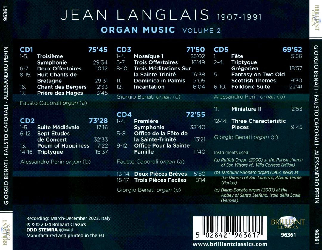 Jean Langlais: Organ Music, Vol. 2 cover art