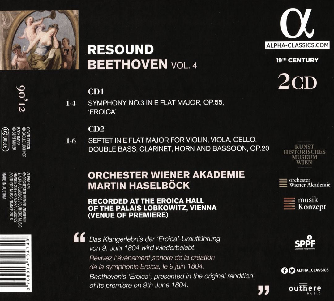 Re-Sound Beethoven, Vol. 4: Symphony 3 'Eroica' & Septet cover art