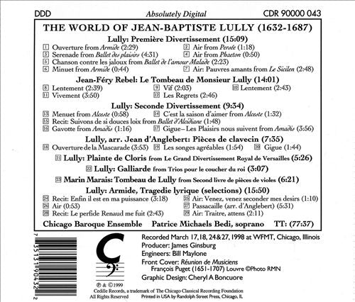 World of Lully: Music of Jean-Baptiste Lully and his Followers cover art