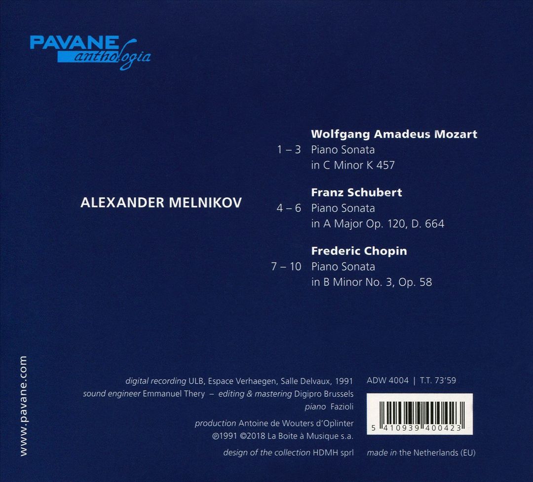 Three Sonatas: Mozart, Schubert, Chopin cover art