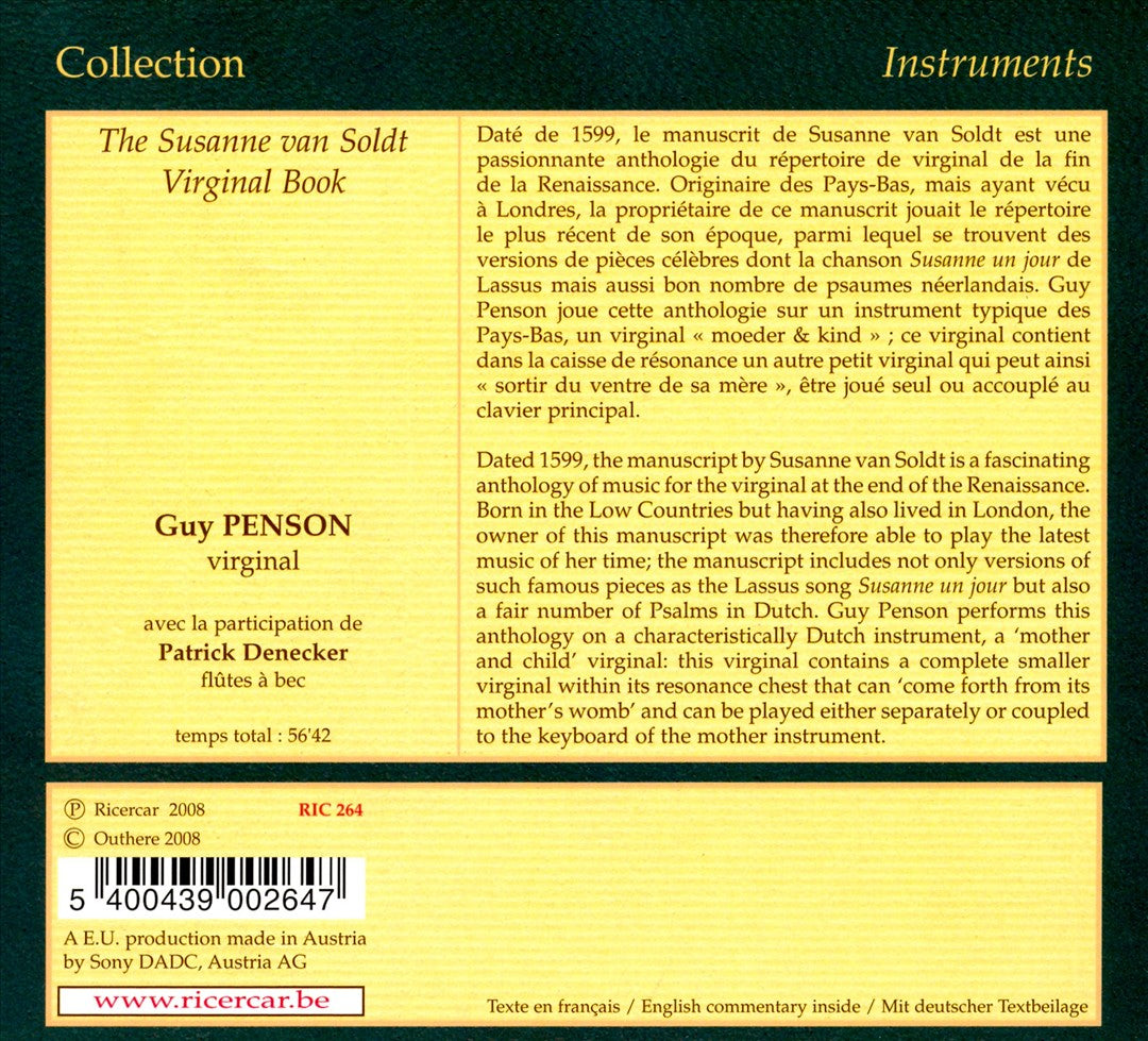 Susanne van Soldt Virginal Book cover art