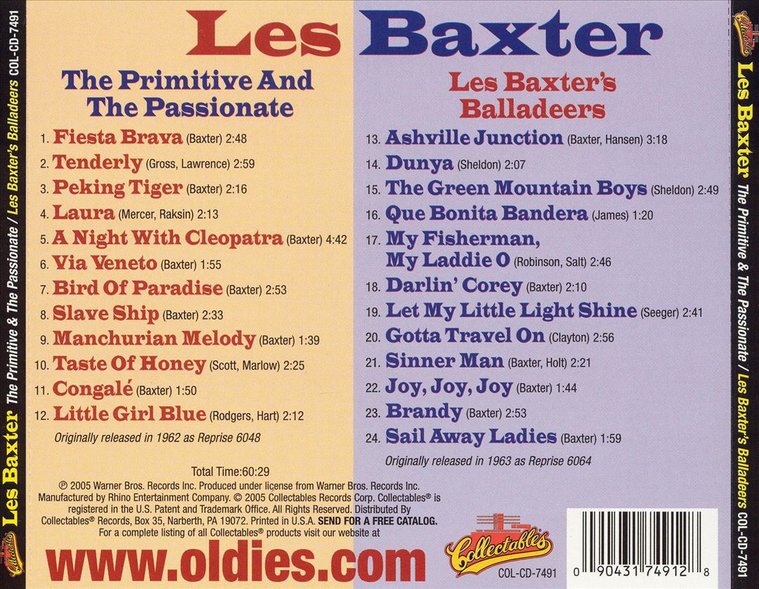 Primitive and the Passionate/Les Baxter Balladeers cover art