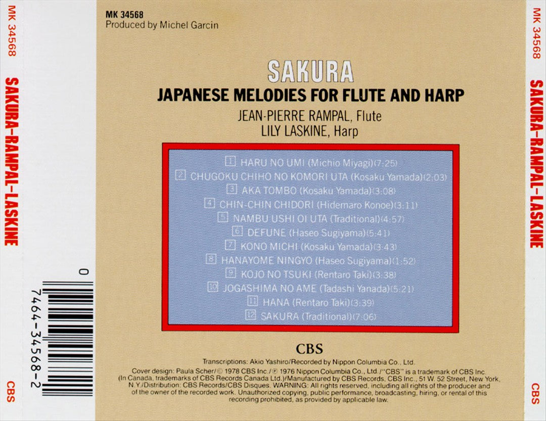 Japanese Melodies for Flute and Harp cover art