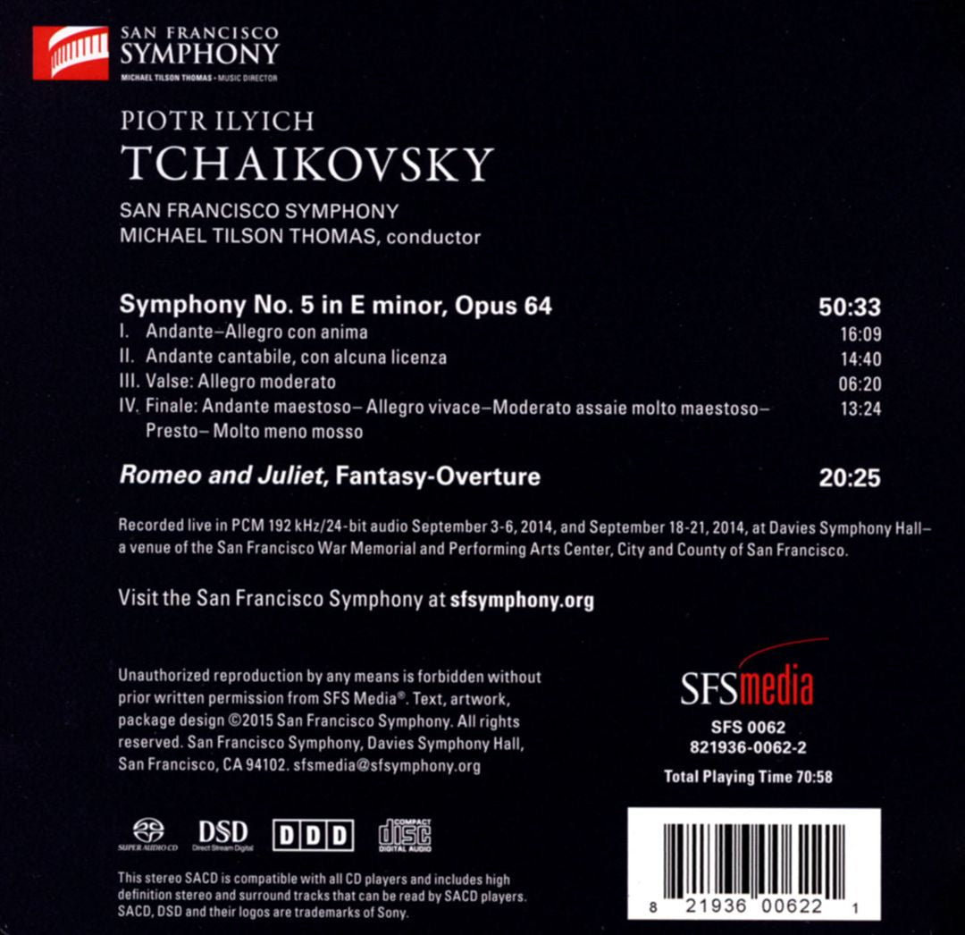 Tchaikovsky: Symphony No. 5; Romeo and Juliet Fantasy-Overture cover art