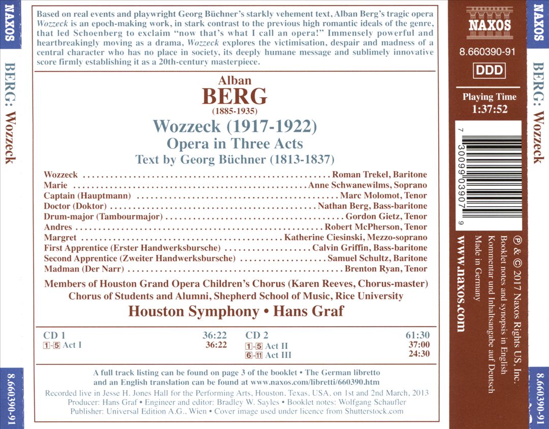 Alban Berg: Wozzeck cover art
