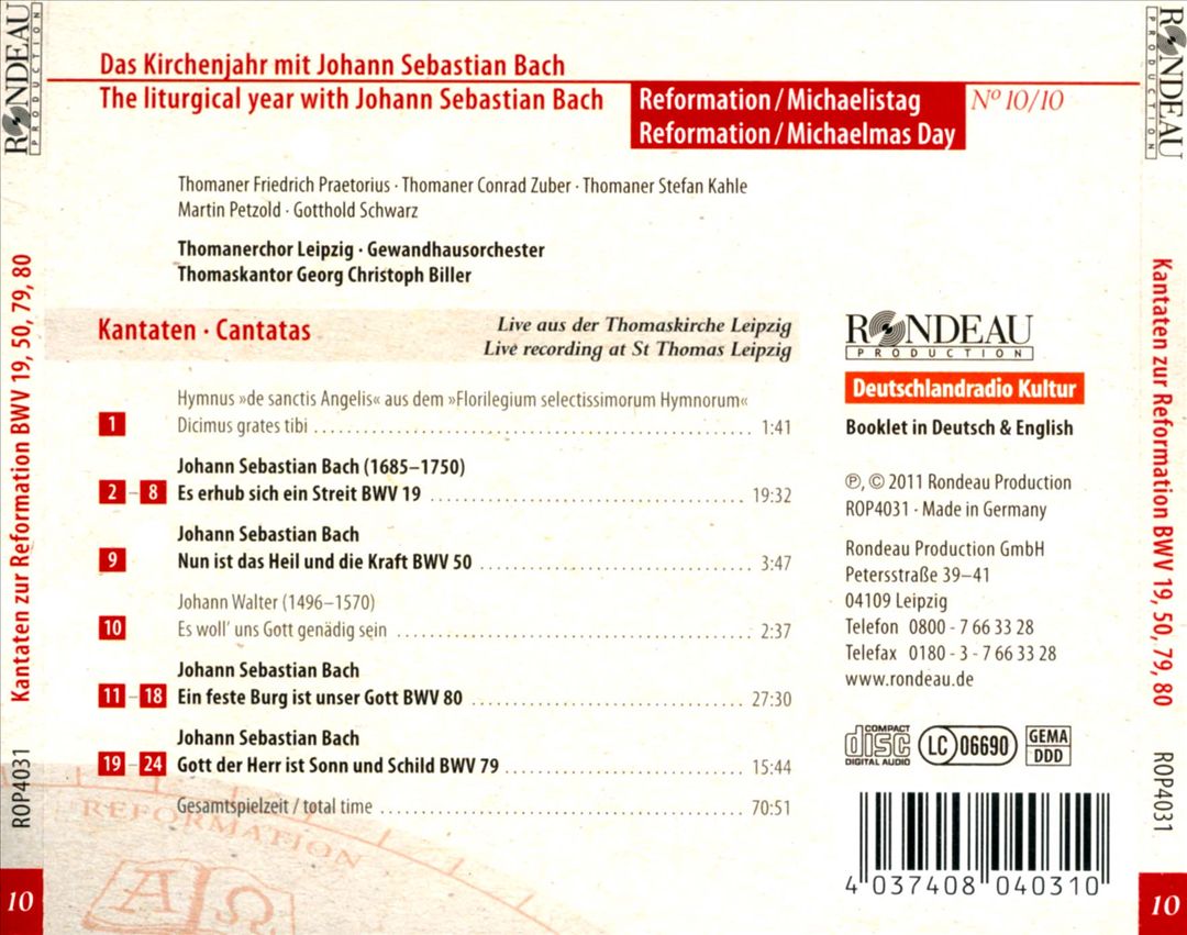 Bach: Kantaten zur Reformation, BWV 19, 50, 79 & 80 cover art