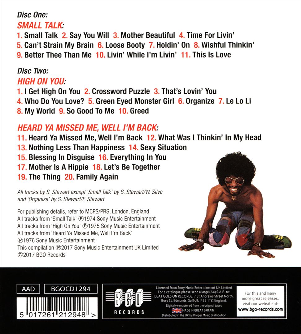 Small Talk/High on You/Heard Ya Missed Me, Well I'm Back cover art