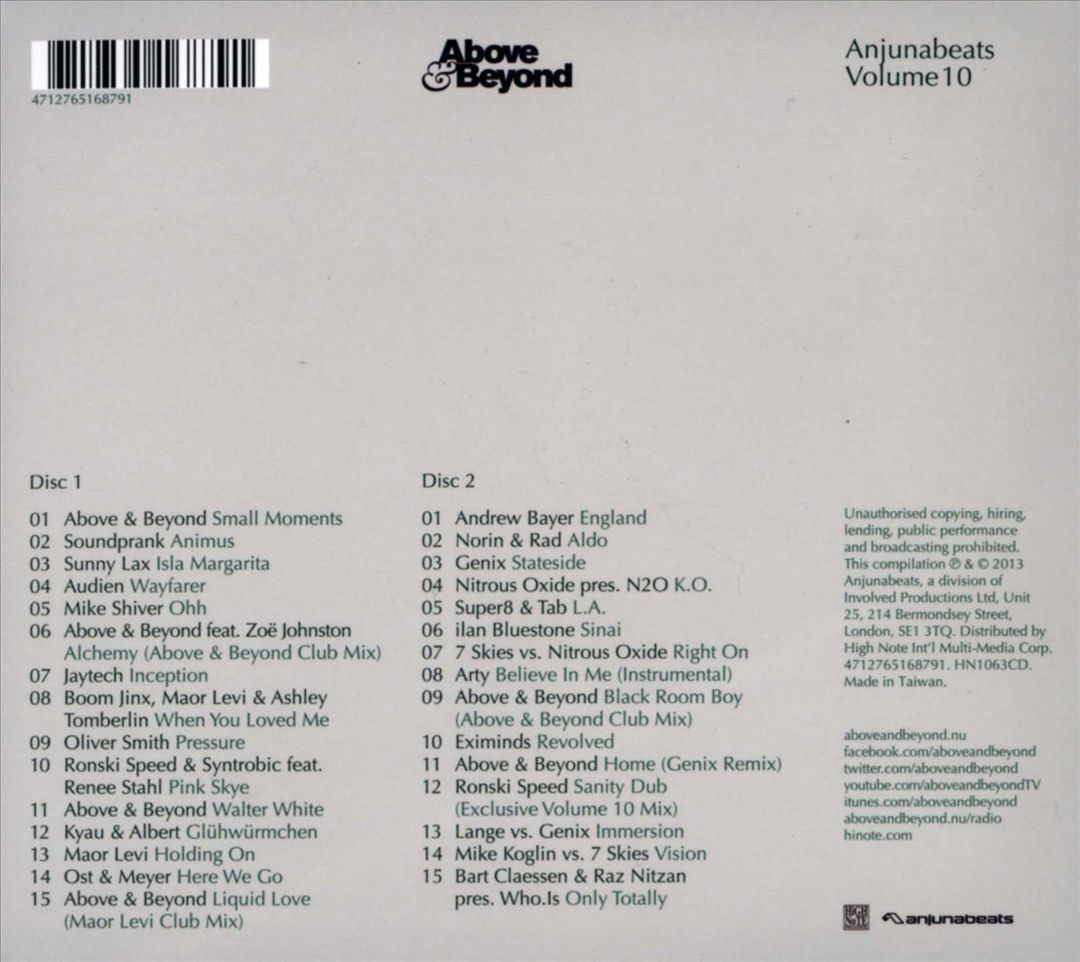 Anjunabeats, Vol. 10 cover art