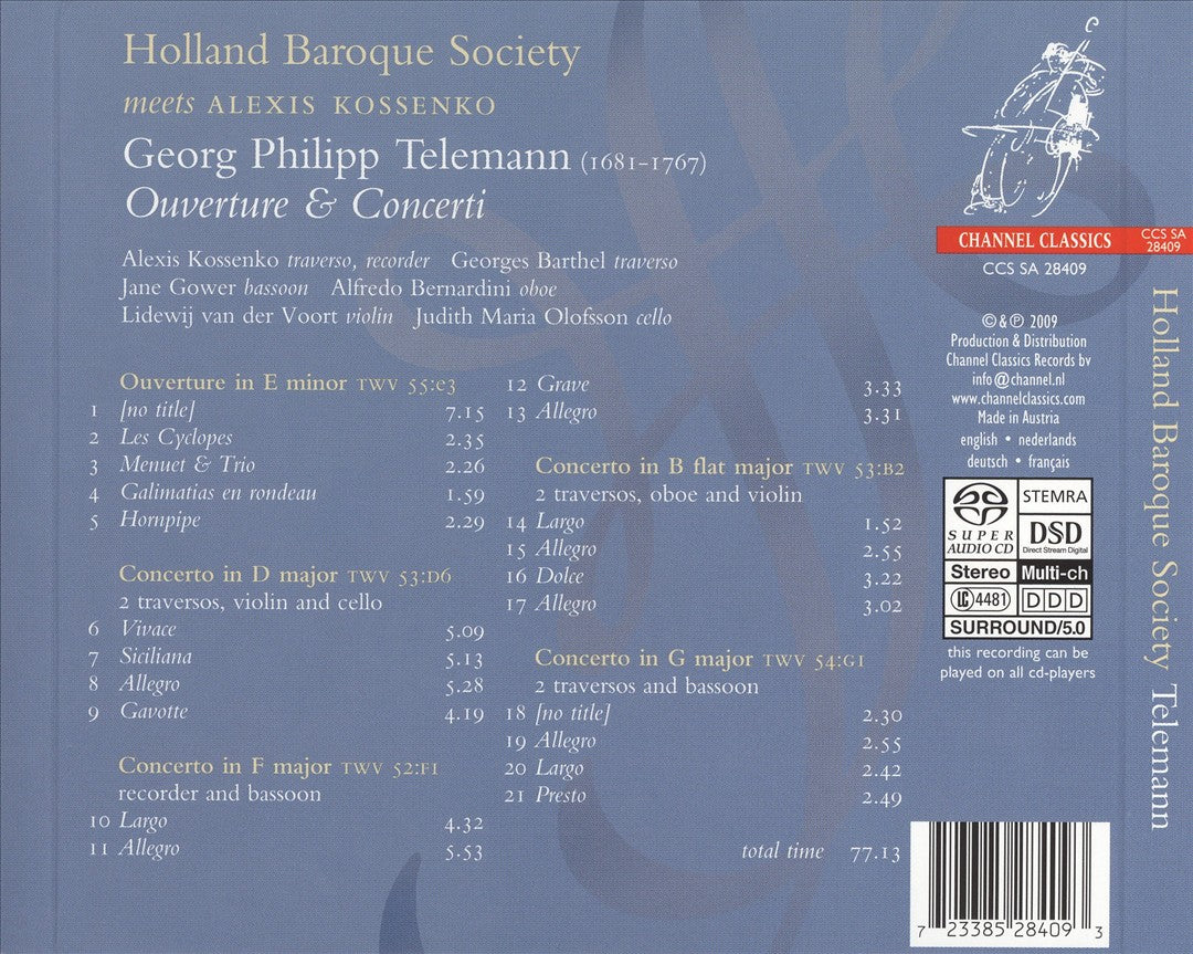 Telemann: Ouverture & Concerti cover art