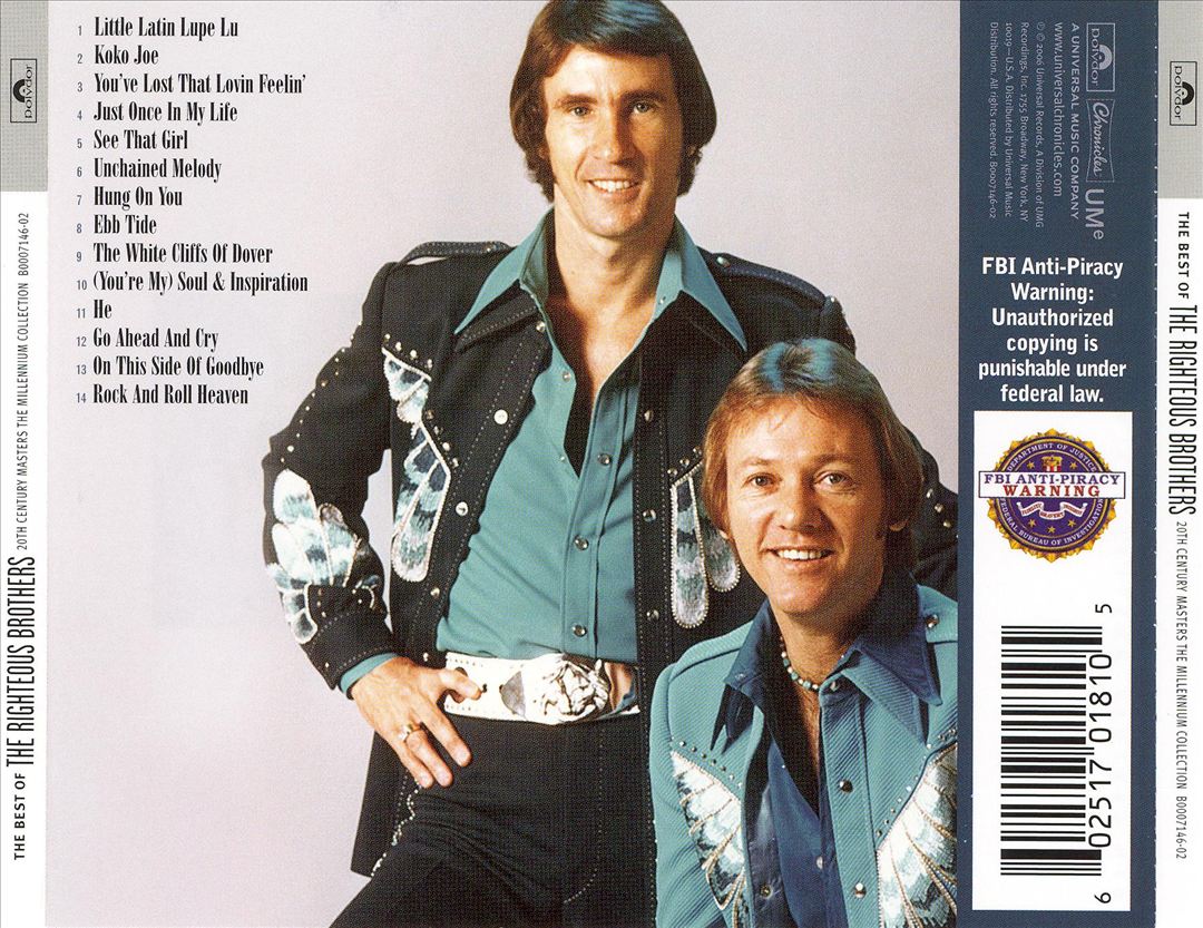 20th Century Masters - The Millennium Collection: The Best of the Righteous Brothers cover art