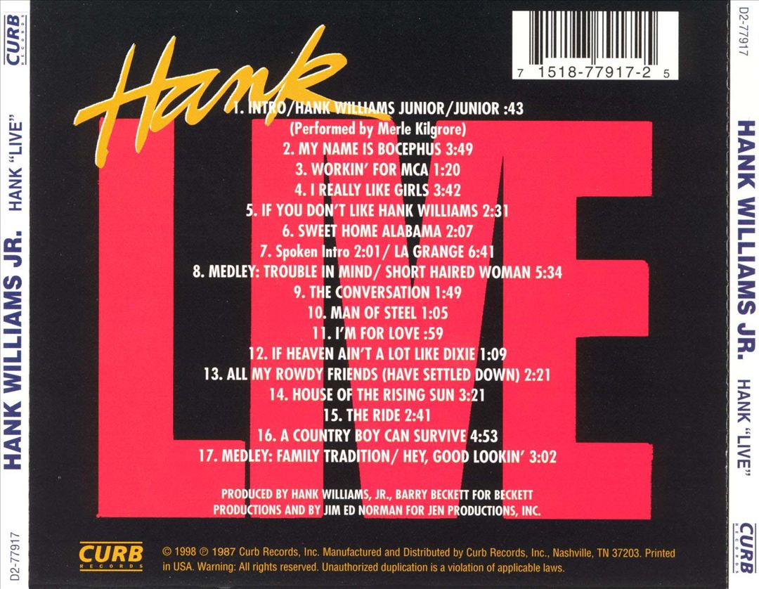 Hank Live cover art