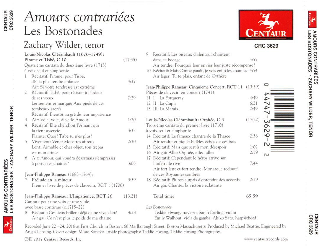 Amours contrariées: Cantatas of Clérambault & Rameau cover art