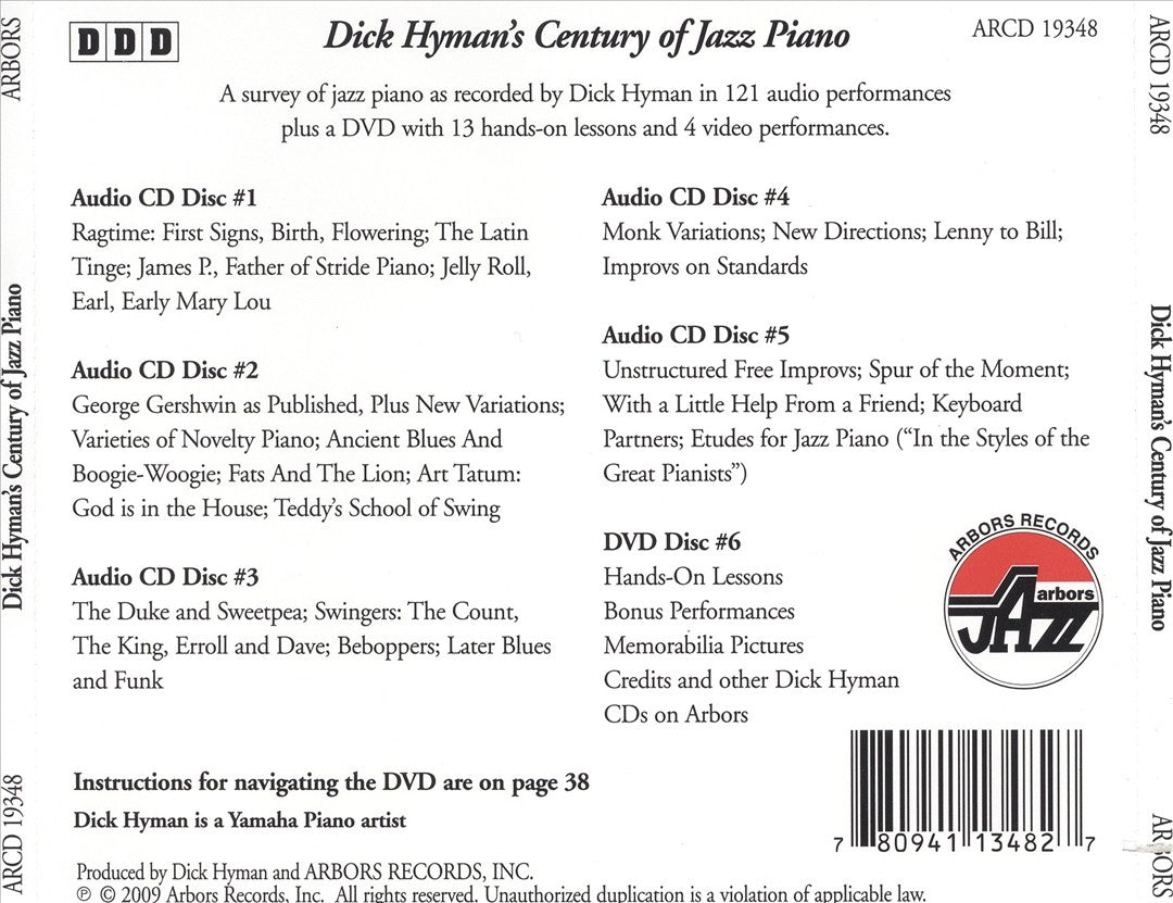 Dick Hyman's Century of Jazz Piano cover art