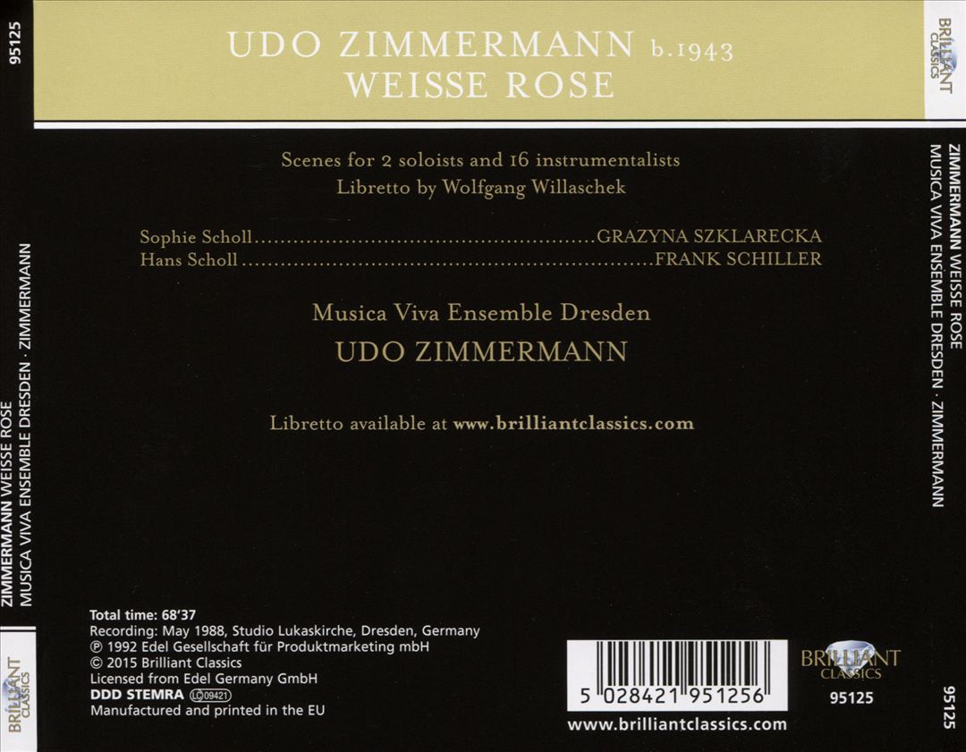 Zimmerman: Weisse Rose cover art