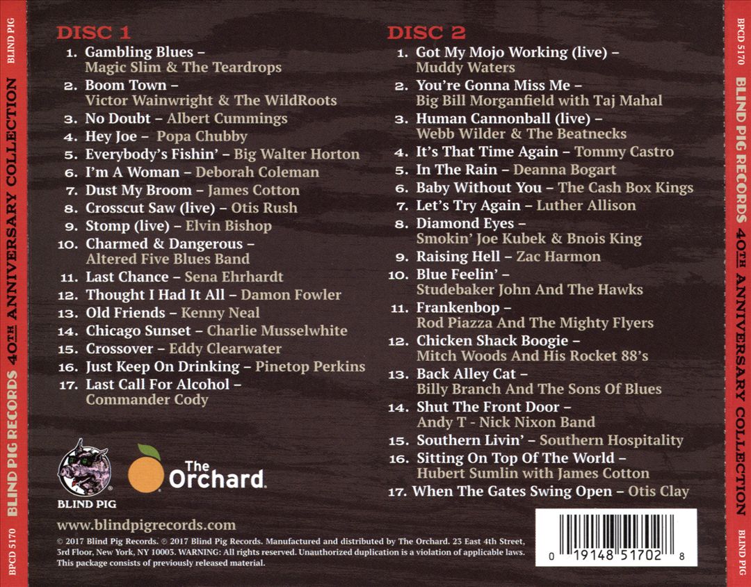 Blind Pig Records 40th Anniversary Collection cover art