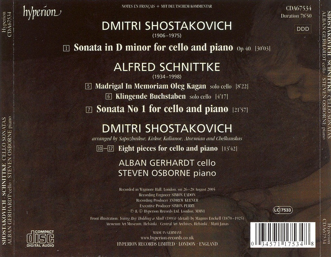 Shostakovich, Schnittke: Cello Sonatas cover art