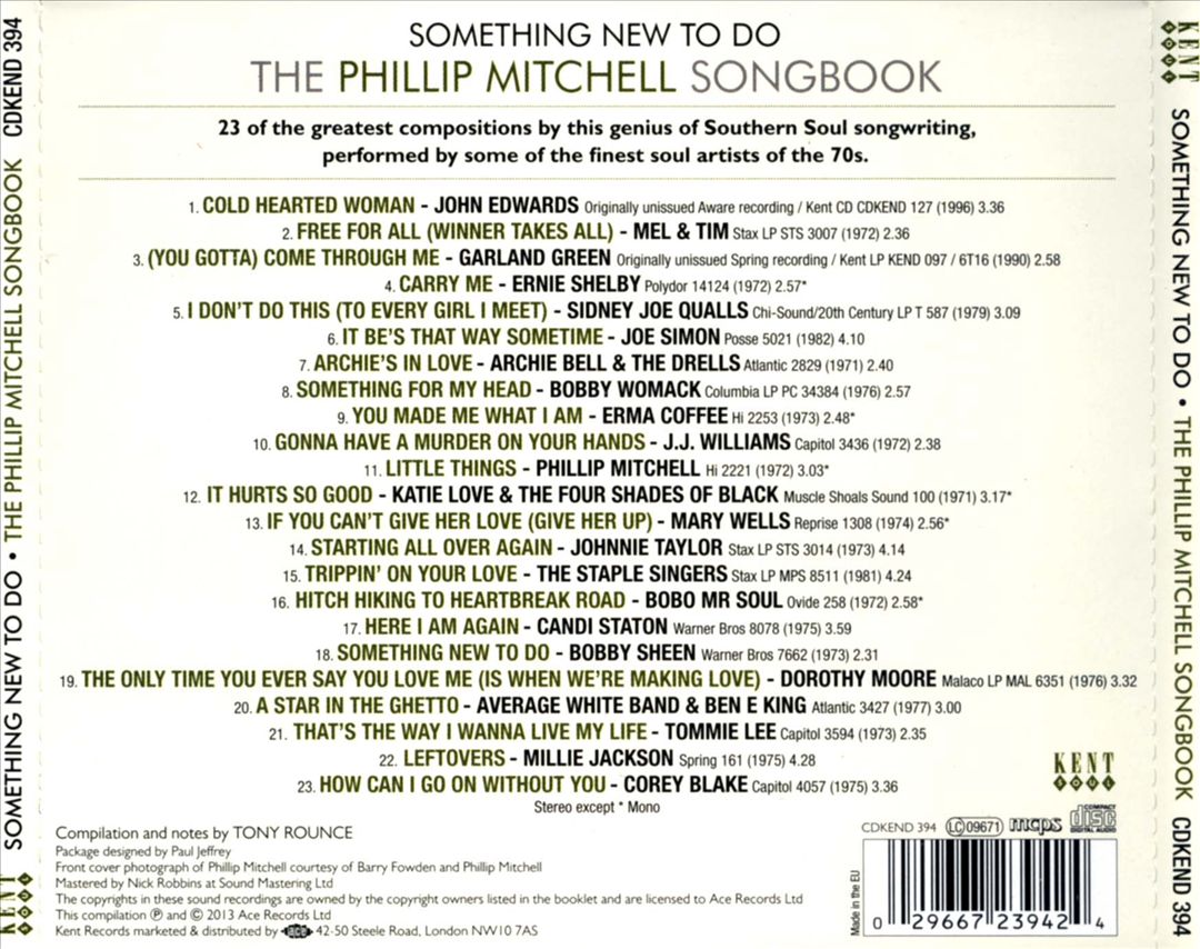 Something New to Do: The Phillip Mitchell Songbook cover art