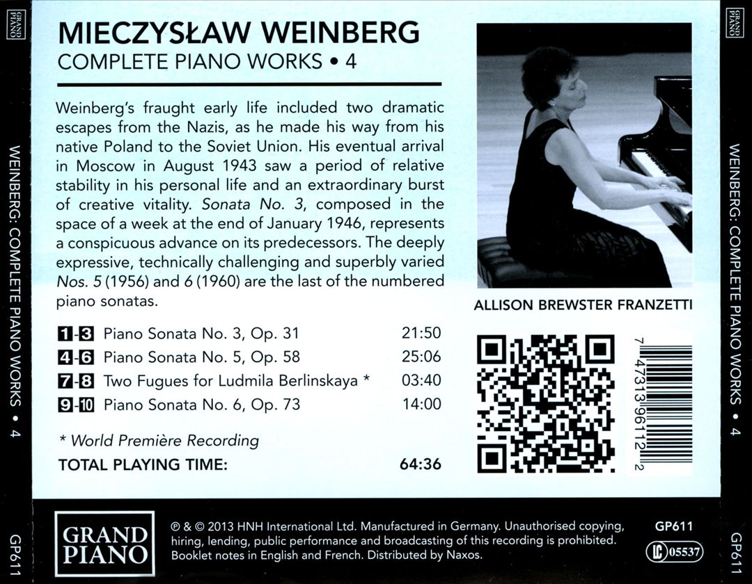 Weinberg: Complete Piano Works, Vol. 4 cover art