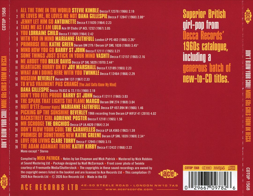 Don't Blow Your Cool! More '60s Girls from U.K. Decca cover art