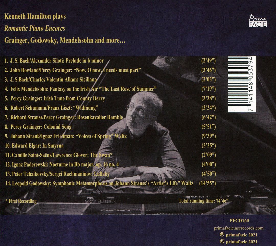 Romantic Piano Encores cover art