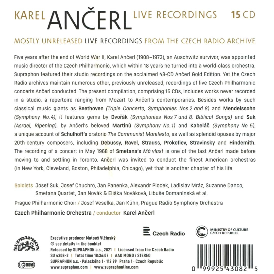 Ancerl: Live Recordings cover art