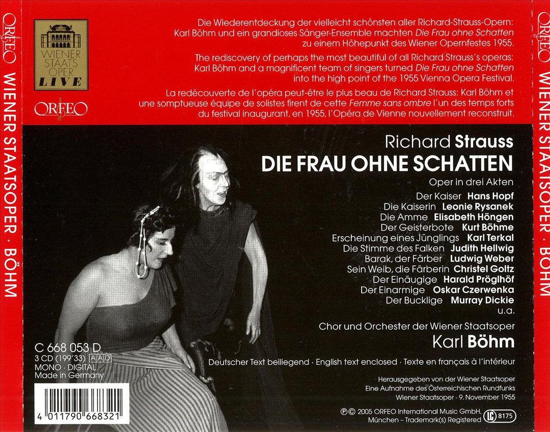 Richard Strauss: Die Frau ohne Schatten cover art