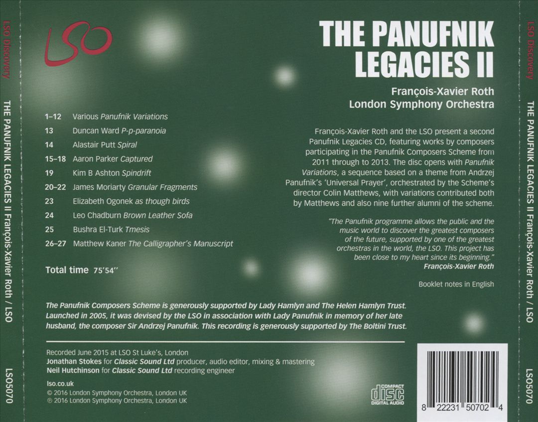 Panufnik Legacies II cover art