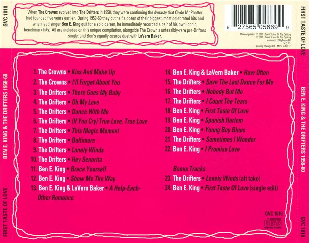 First Taste of Love: Ben E. King & the Drifters 1958-60 cover art