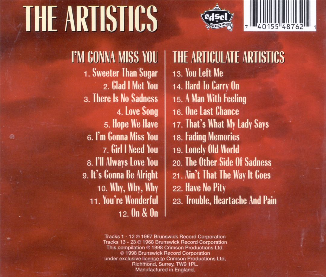 I'm Gonna Miss You/The Articulate Artistics cover art
